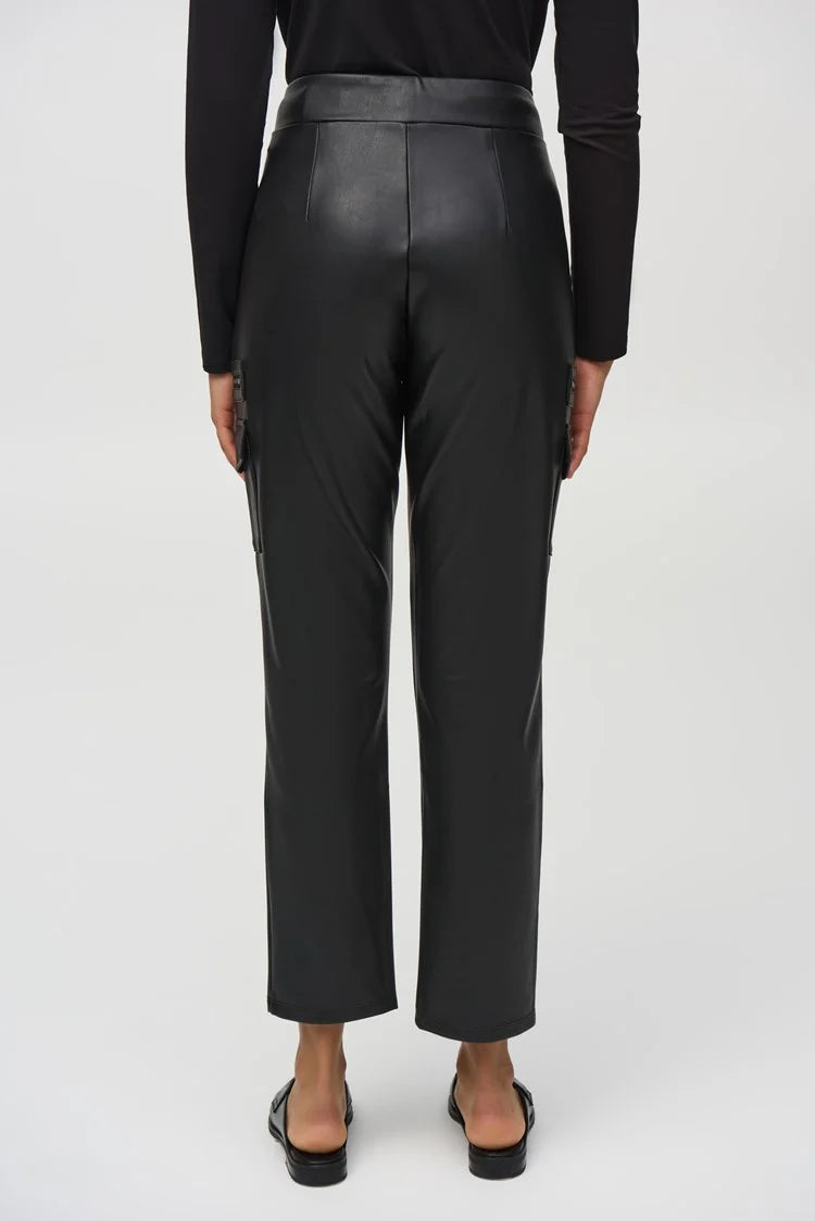 Leatherette Slim Fit Pull-On Pants 244939