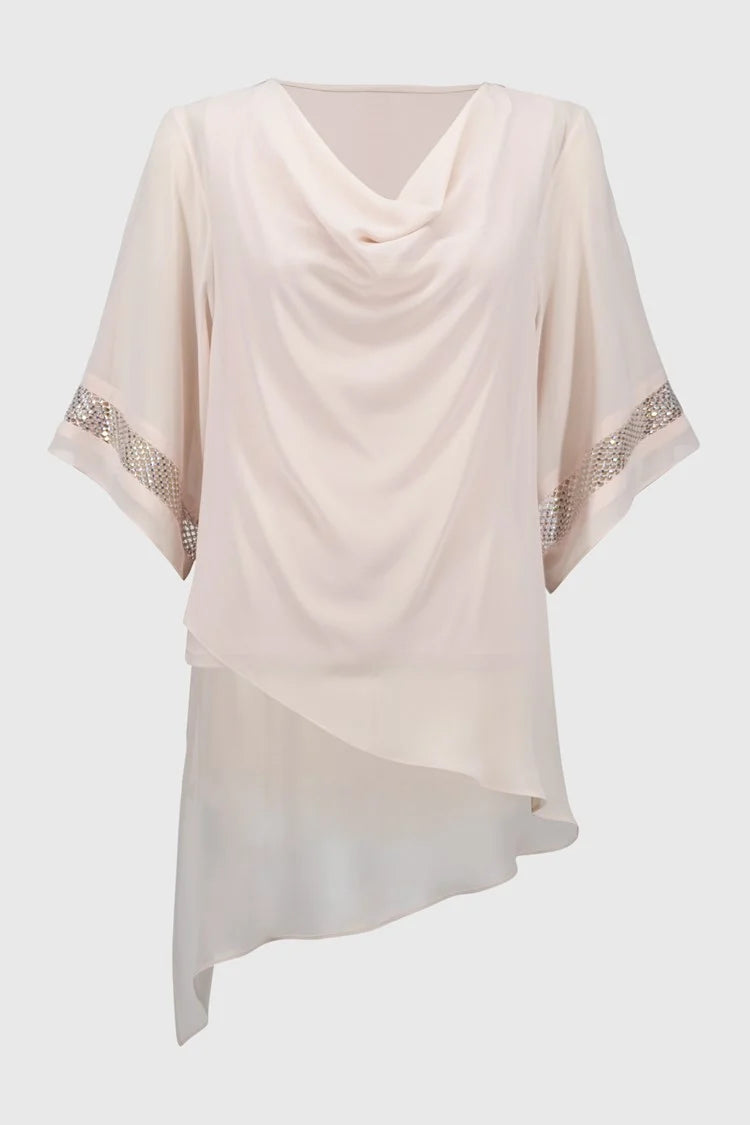 Signature Chiffon Asymmetrical Layered Top 251740