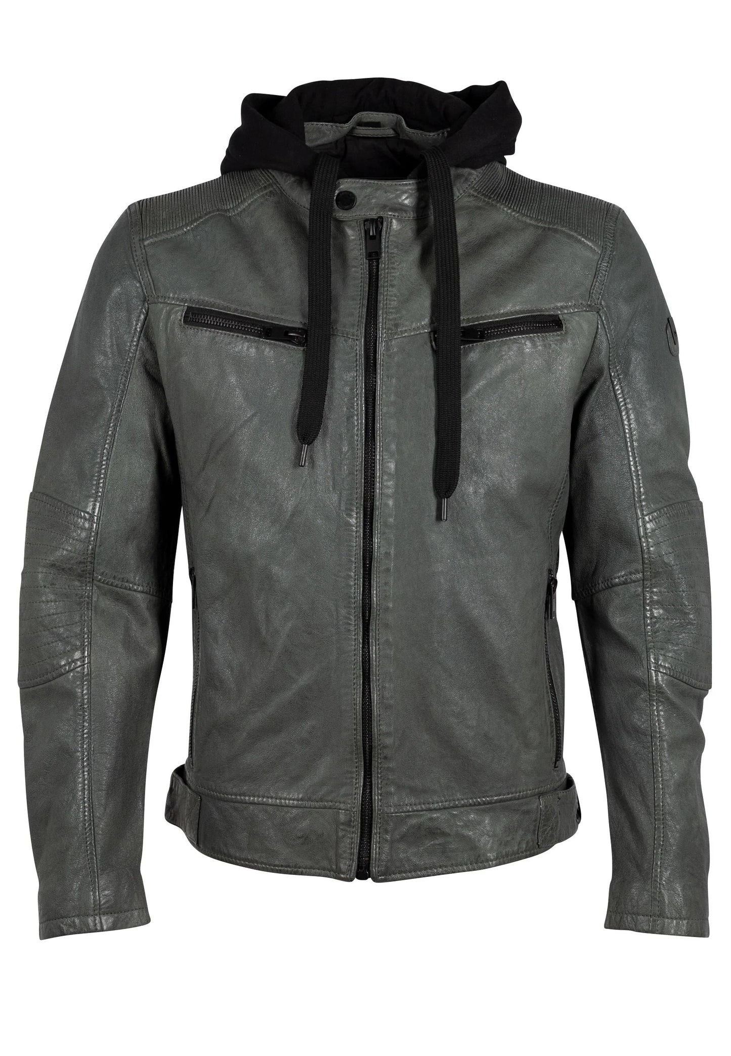 Kayto RF Leather Jacket, Dark Sage