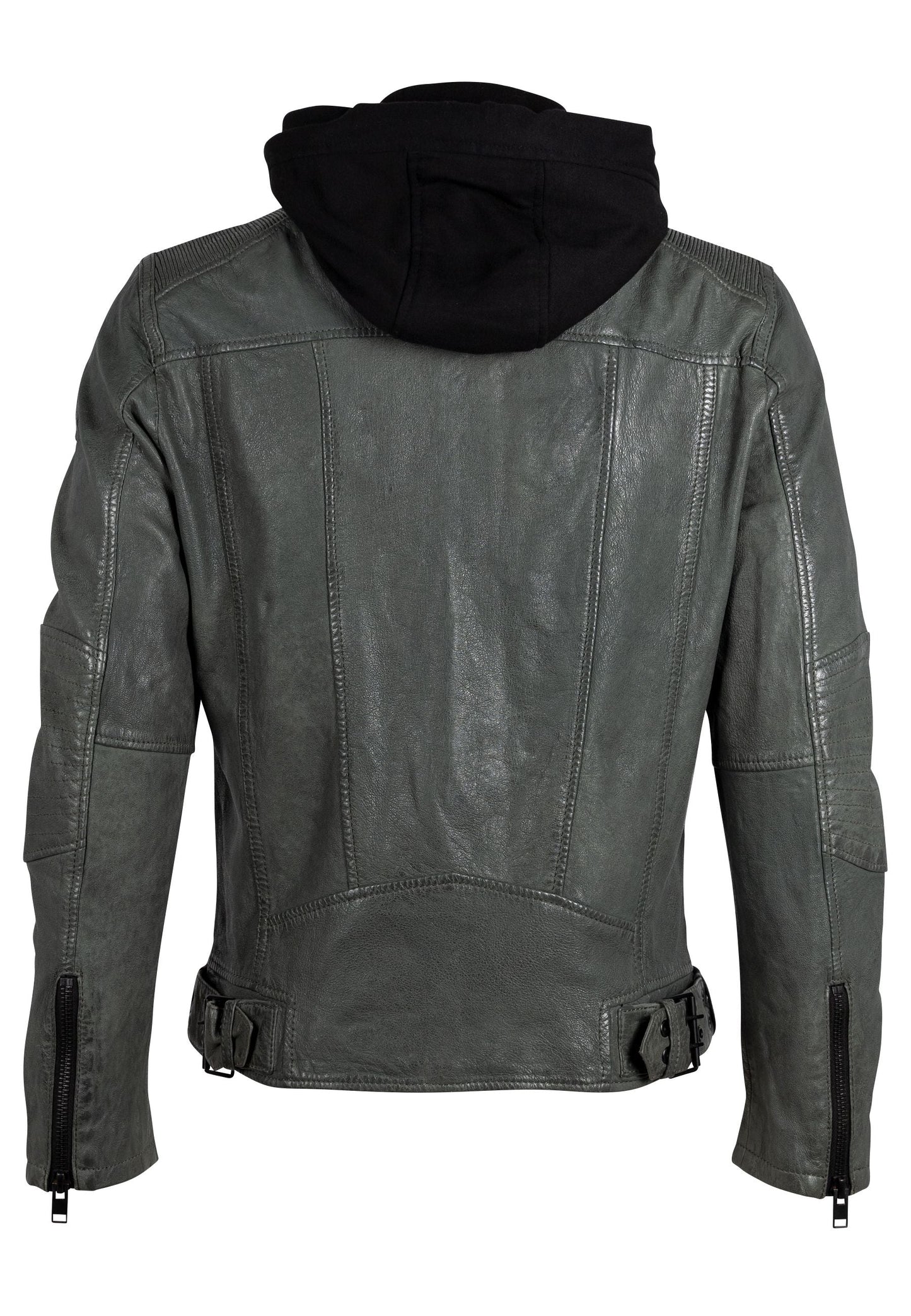 Kayto RF Leather Jacket, Dark Sage