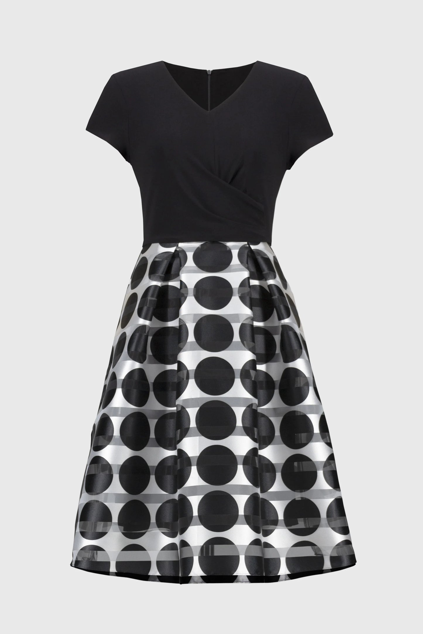 Signature | Silky Knit And Novelty Dot Full Skirt Dress 251754 - Joseph Ribkoff