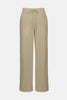 Joseph Ribkoff Scuba Jersey Straight Leg Pull-On Pants 254209 in beige, made from soft scuba jersey knit with an elastic waistband and drawstring tie, shown against a white background.