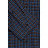 The BHATZE Shirt Check Blend-20720077 by BLEND features a brown cotton blend with blue and black checkered pattern, plus black buttons on the cuff and front placket for versatile style.
