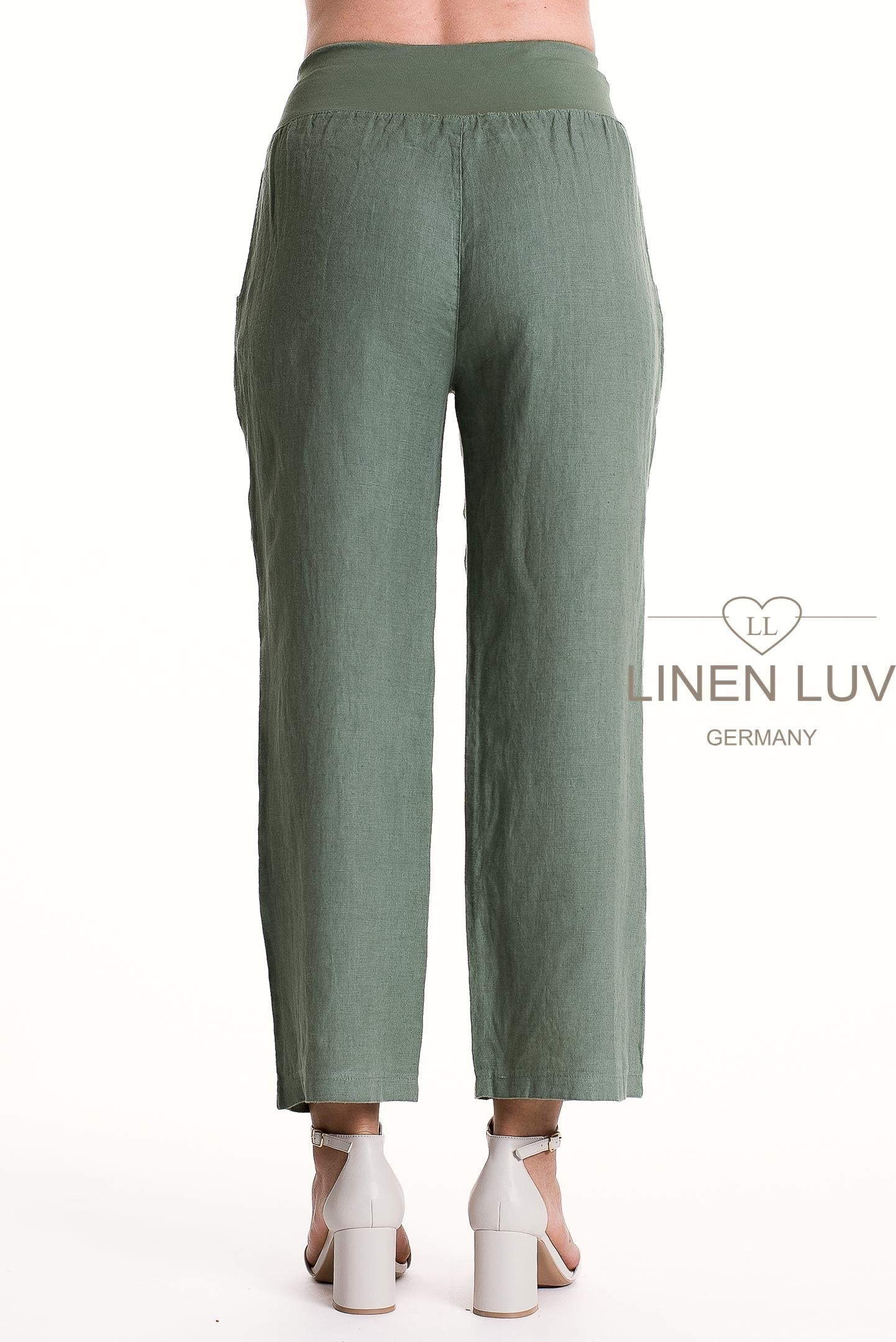 French Linen Pant PT875-167 Sauge - Linen Luv