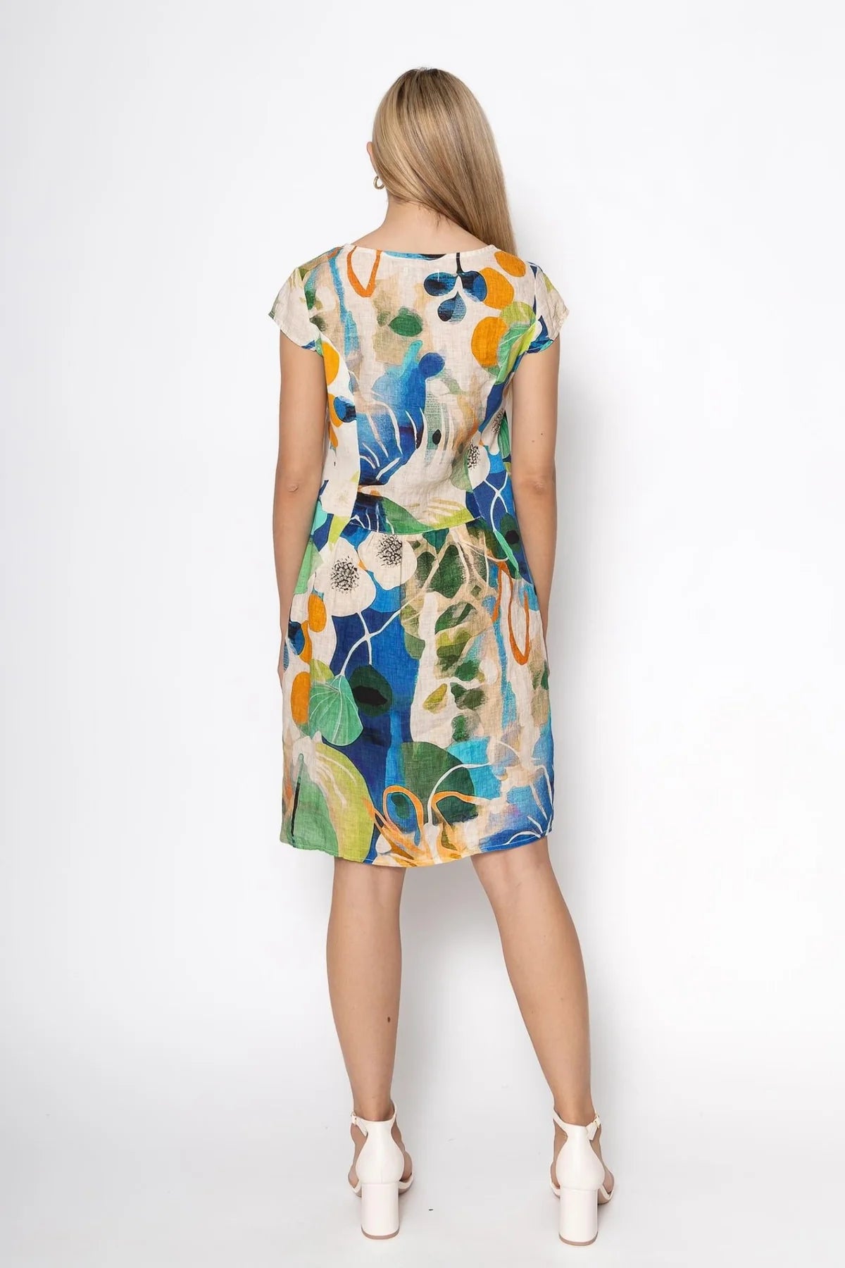 French Linen Dress TP1631-128 Roayl - Linen Luv