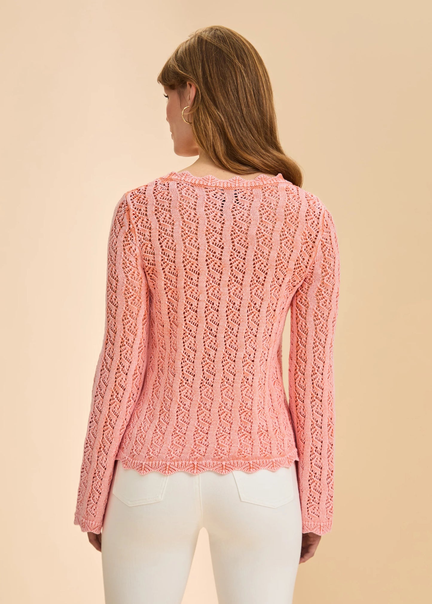 Long Sleeve Garment Dye Sweater, Cantaloupe 1467314 - French Dressing Jeans