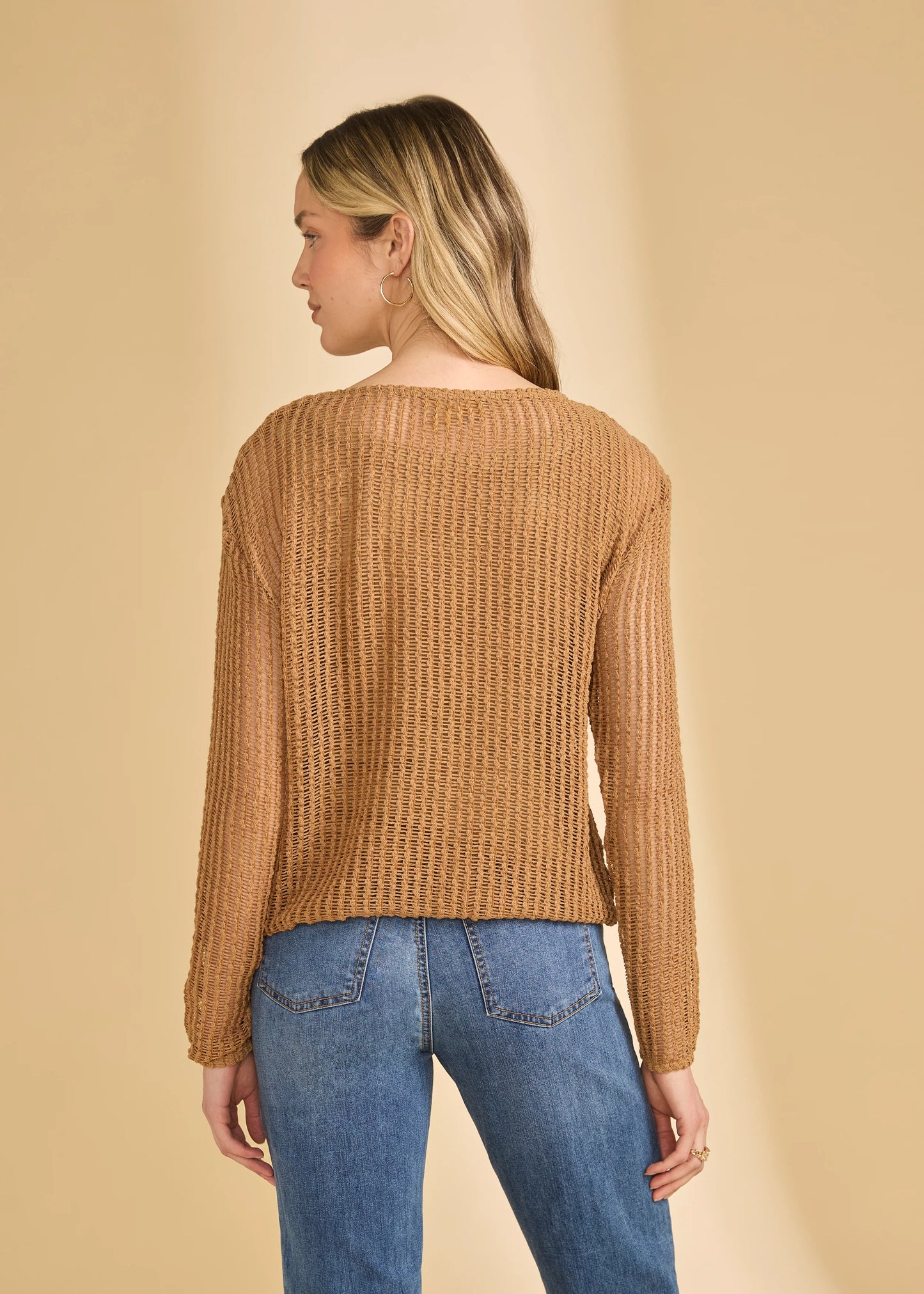 Long Sleeve Bubble Top, Henna 3648422-HEN - French Dressing Jeans
