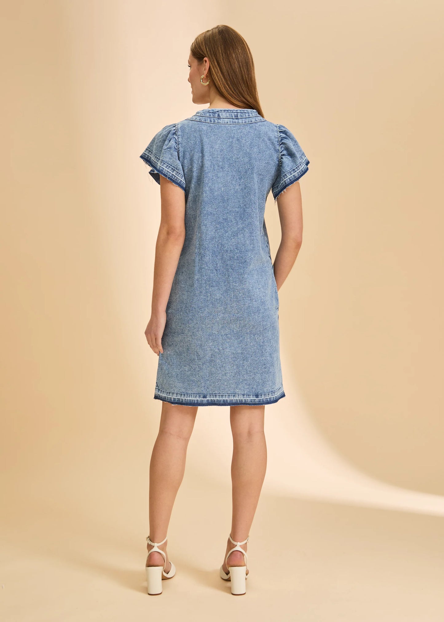 Chambray Shift Dress, Snow Wash 7687992-SNW - French Dressing Jeans
