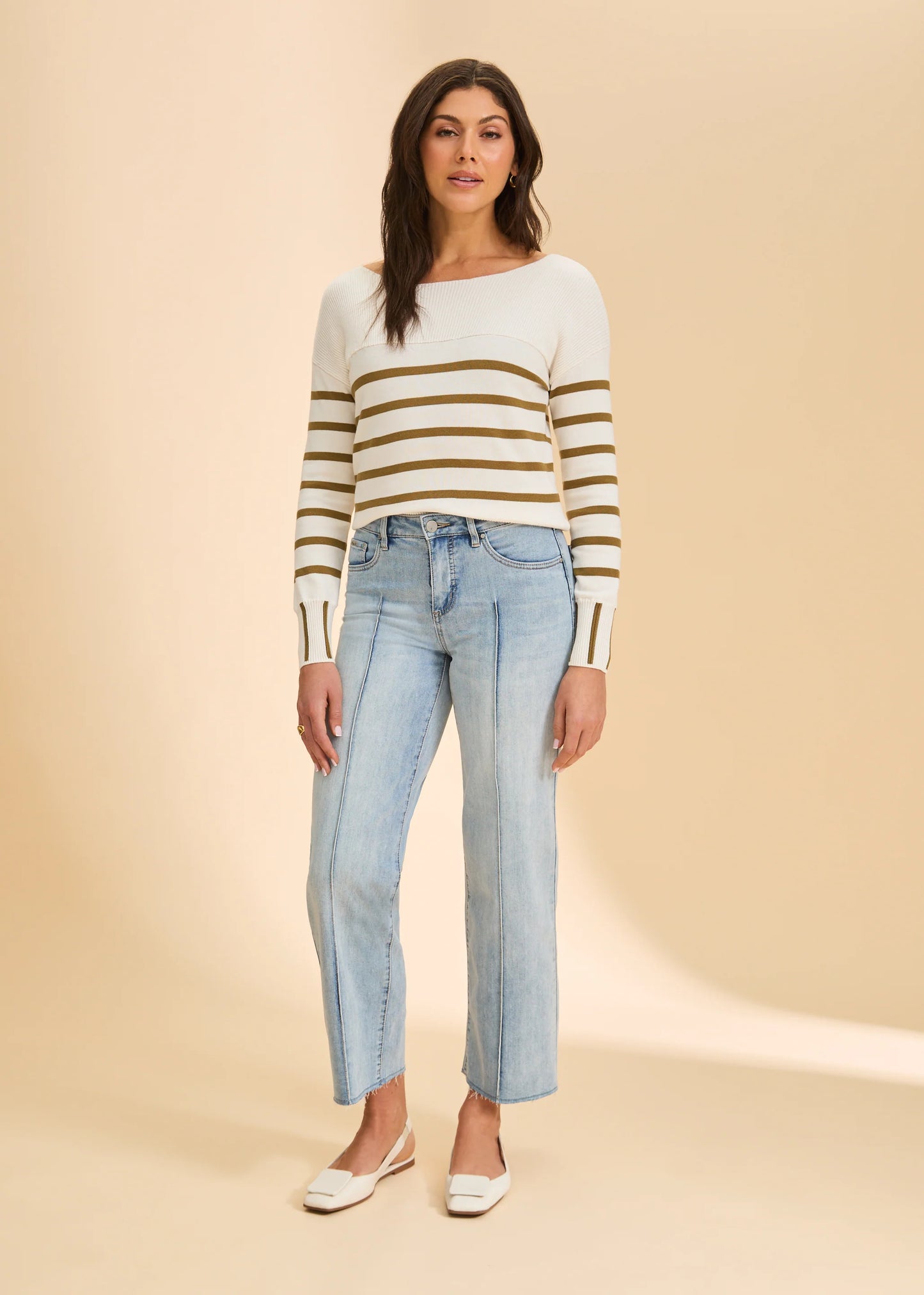 Olivia Wide Ankle Denim, Pale Wash 2201779-PLW-0 - French Dressing Jeans