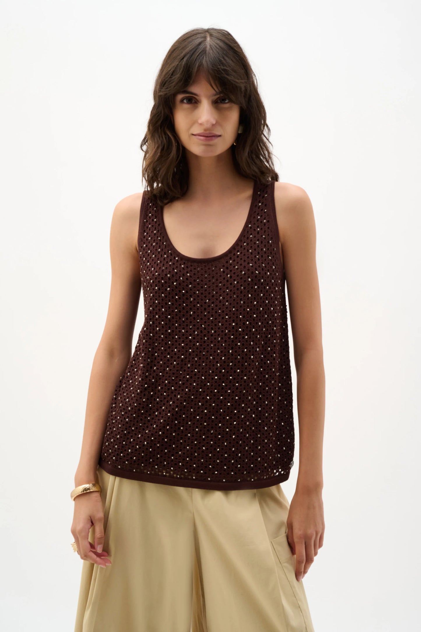 Embellished Knit Camisole 262957 - Joseph Ribkoff