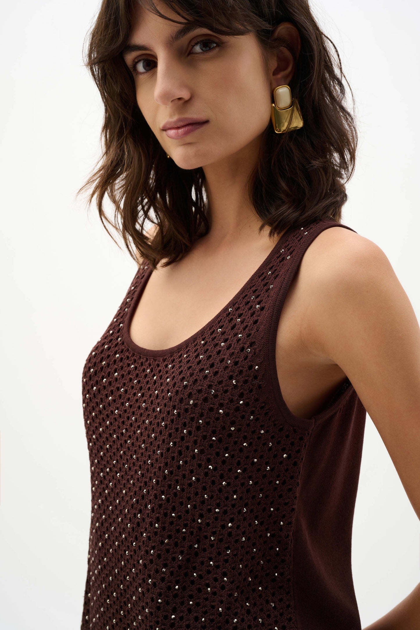 Embellished Knit Camisole 262957 - Joseph Ribkoff