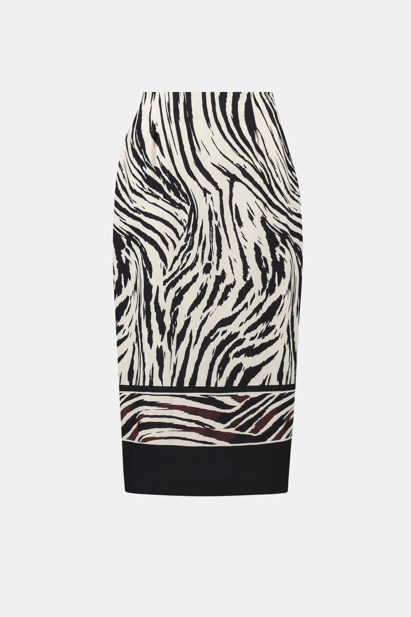 Recycled Woven Animal Print Straight Skirt 262050 - Joseph Ribkoff